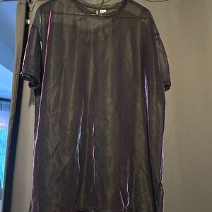 Women’s Oversized Black Sheer Shirt